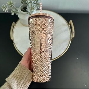 Starbucks Gold Tumbler with Straw